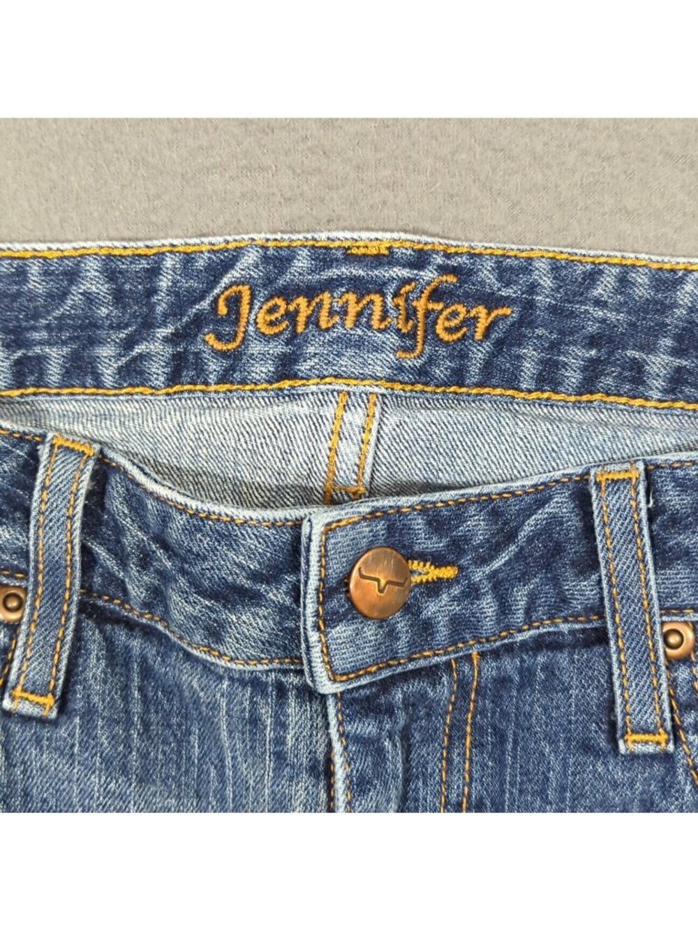 Kimes Ranch Jeans Women's 4x34 Blue Jennifer High Rise Wide Flare Leg Western